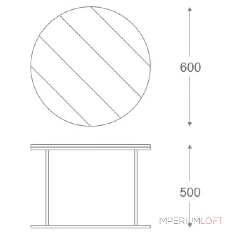 Стол Loft Wooden Round от ImperiumLoft