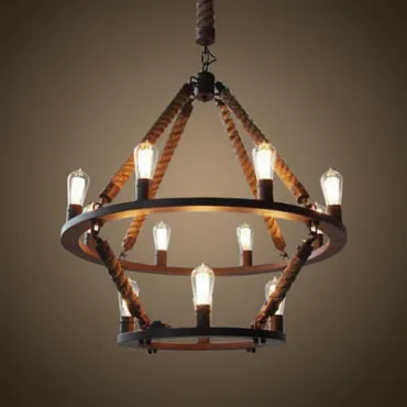 Подвесная люстра Rope Filament Chandelier Подвесная люстра Rope Filament Chandelier