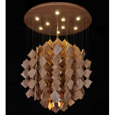 Подвесная люстра Wooden Glowworm Quadro