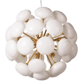 Подвесная люстра Mid-Century Sputnik Milk Glass Chandelier