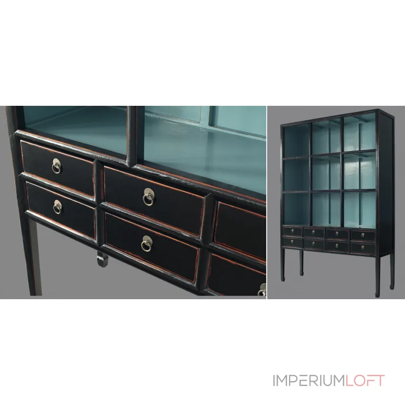 Стеллаж Сhinoise black and blue от ImperiumLoft Стеллаж Сhinoise black and blue от ImperiumLoft
