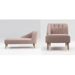 Кушетка Chaise Longue, Pink Cotton Velvet от ImperiumLoft