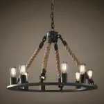 Подвесная люстра Loft Old Castle Rope Chandelier