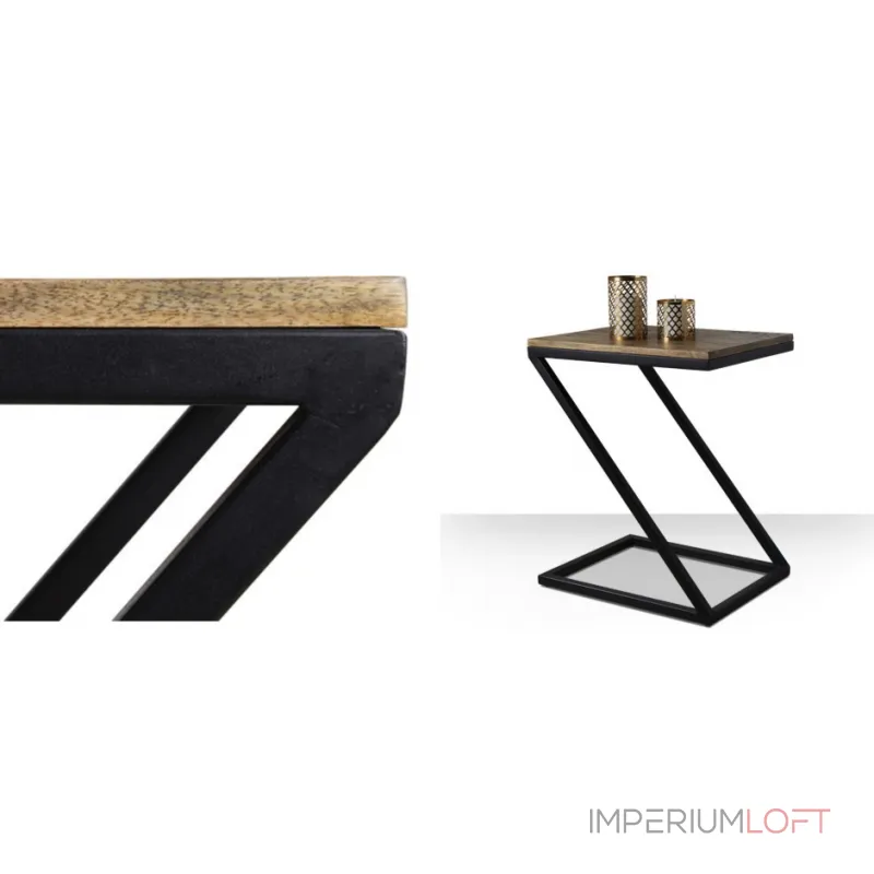 Приставной стол Industrial Rust Z Table от ImperiumLoft