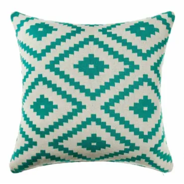 Подушка geometrical ornament бирюзовая