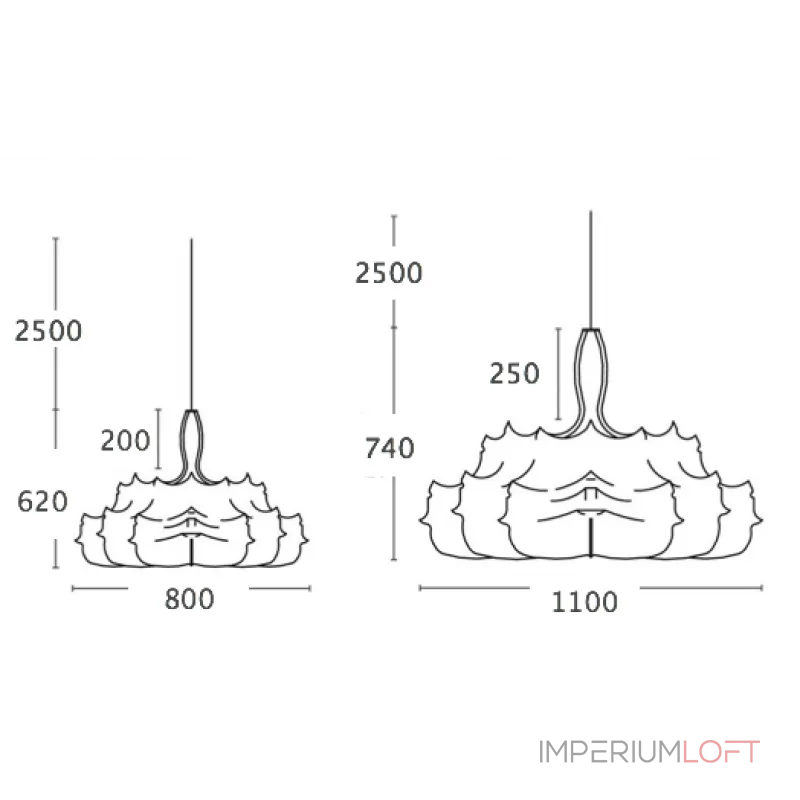 Подвесная люстра Flos Zeppelin Pendant Light 100 Подвесная люстра Flos Zeppelin Pendant Light 100