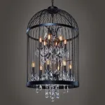 Подвесная люстра Steampunk Birdcage Chandelier 60 black