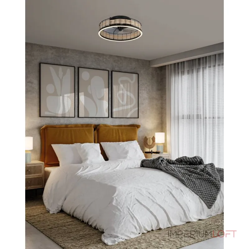 Вентилятор потолочный со светильником Eglo FRANA 35148 от ImperiumLoft