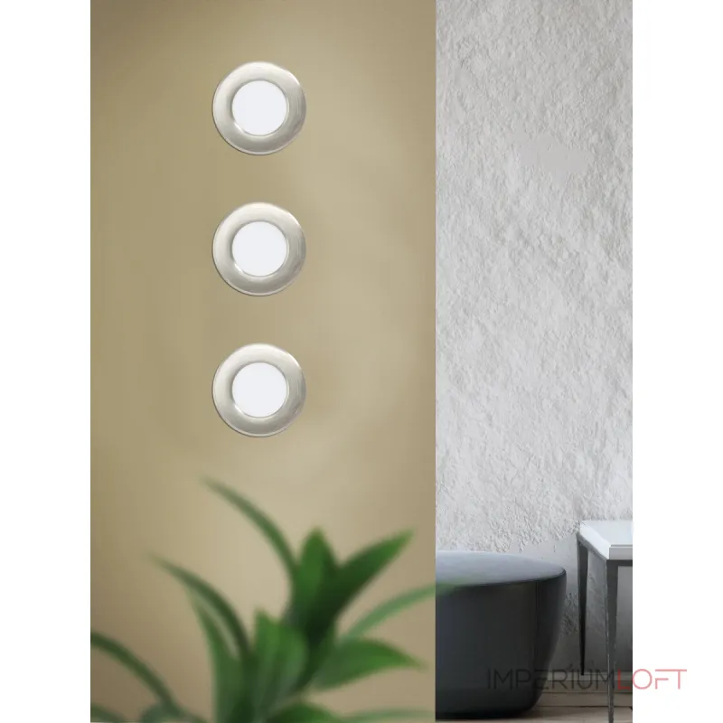 Встраиваемый светильник Eglo ПРОМО Fueva 5 99136 Цвет арматуры никель Цвет плафонов белый от ImperiumLoft