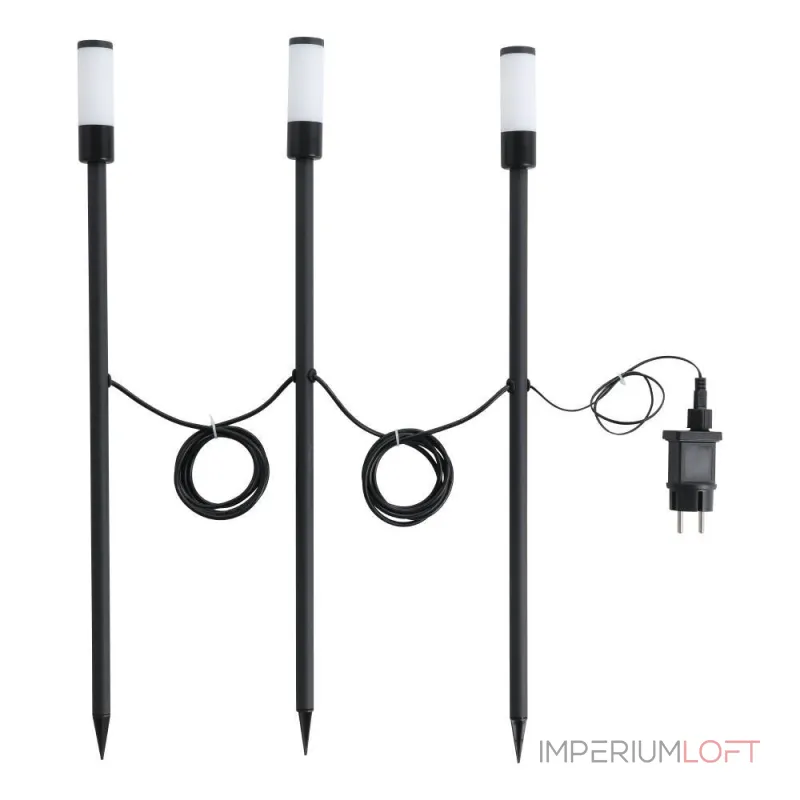 Ландшафтный светодиодный спот на колышке с кабелем и штекером Eglo Zancaro 902042 от ImperiumLoft