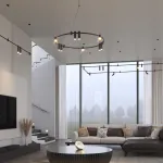 Шинопровод с тросовыми креплениями round черный ø800 Elektrostandard esthetic magnetic a065428 от ImperiumLoft