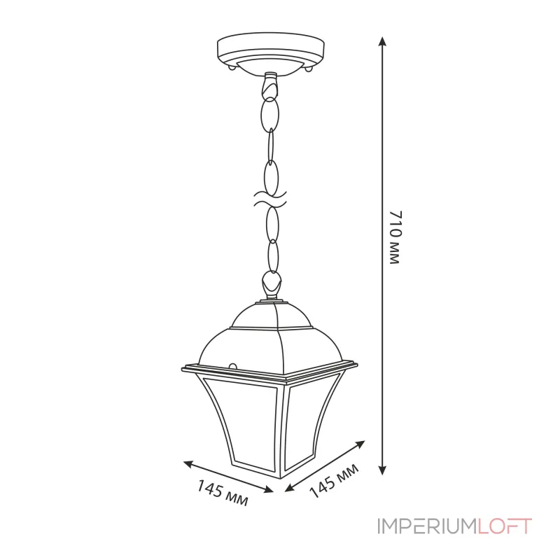 Уличный подвесной светильник Elektrostandard Apus GL 1009H от ImperiumLoft