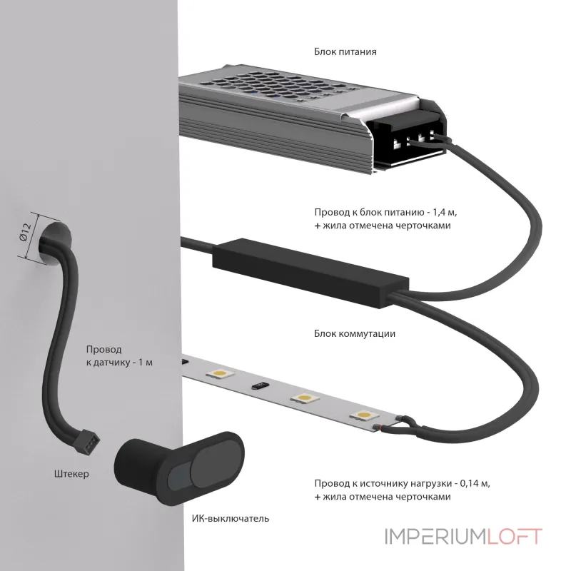 Выключатель ИК с функцией диммирования Elektrostandard 12/24V 36/72W a072043 от ImperiumLoft Выключатель ИК с функцией диммирования Elektrostandard 12/24V 36/72W a072043 от ImperiumLoft