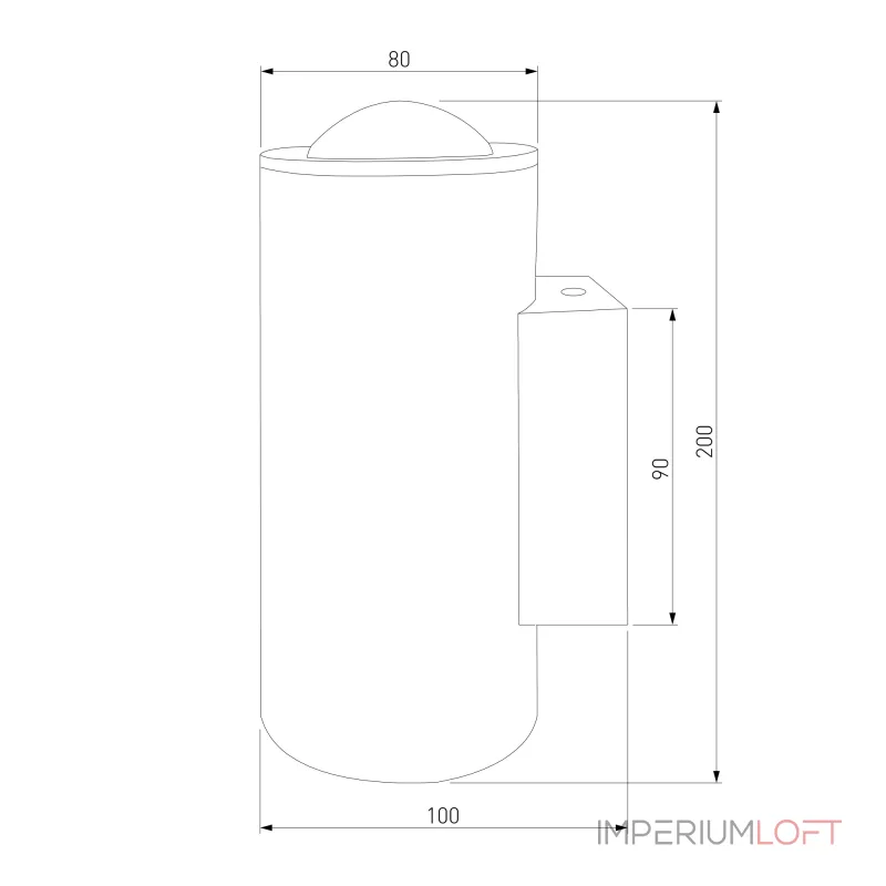 Уличный настенный светильник Elektrostandard Column 35138/U белый от ImperiumLoft