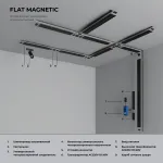 Четырёхсторонний соединитель для накладного шинопровода чёрный Elektrostandard flat magnetic a063738 от ImperiumLoft