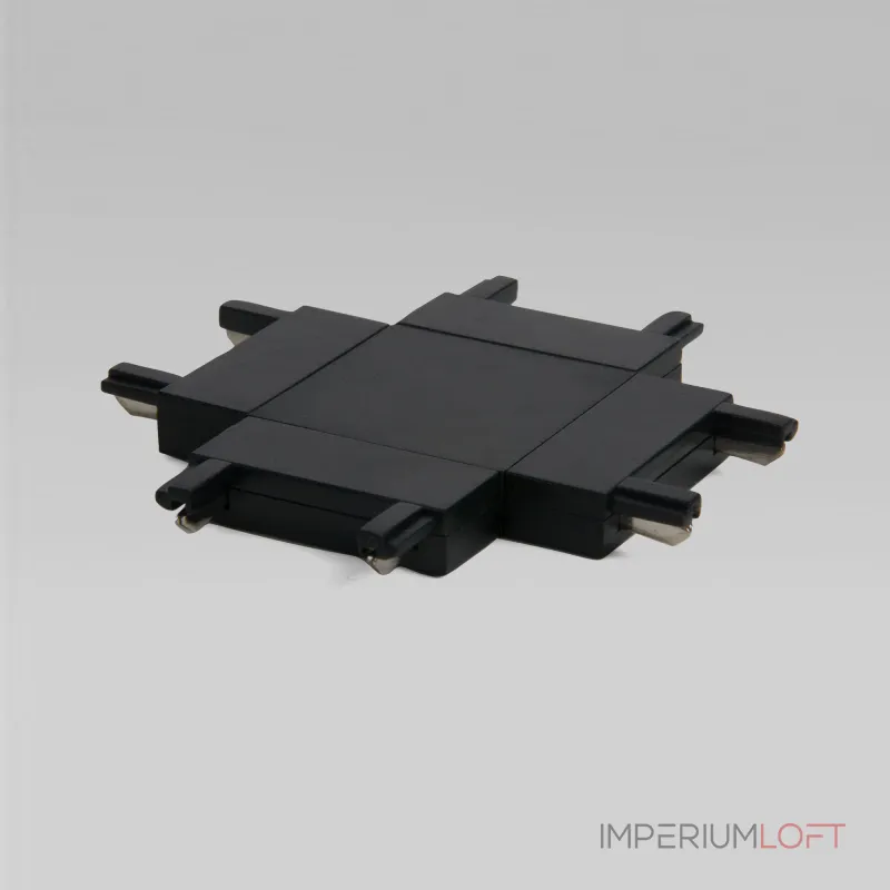 Четырёхсторонний соединитель для накладного шинопровода чёрный Elektrostandard flat magnetic a063738 от ImperiumLoft