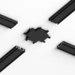 Четырёхсторонний соединитель для накладного шинопровода чёрный Elektrostandard flat magnetic a063738 от ImperiumLoft