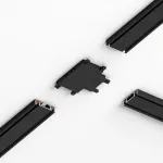 Четырёхсторонний соединитель для накладного шинопровода чёрный Elektrostandard flat magnetic a063738 от ImperiumLoft