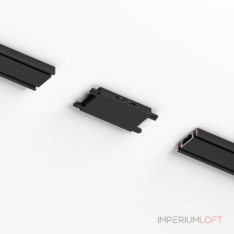 Четырёхсторонний соединитель для накладного шинопровода чёрный Elektrostandard flat magnetic a063738 от ImperiumLoft