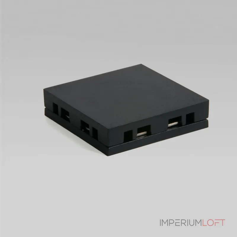 Четырёхсторонний соединитель для накладного шинопровода чёрный Elektrostandard flat magnetic a063738 от ImperiumLoft