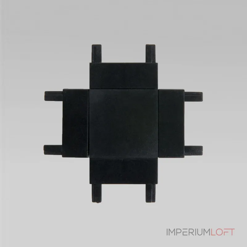 Четырёхсторонний соединитель для накладного шинопровода чёрный Elektrostandard flat magnetic a063738 от ImperiumLoft