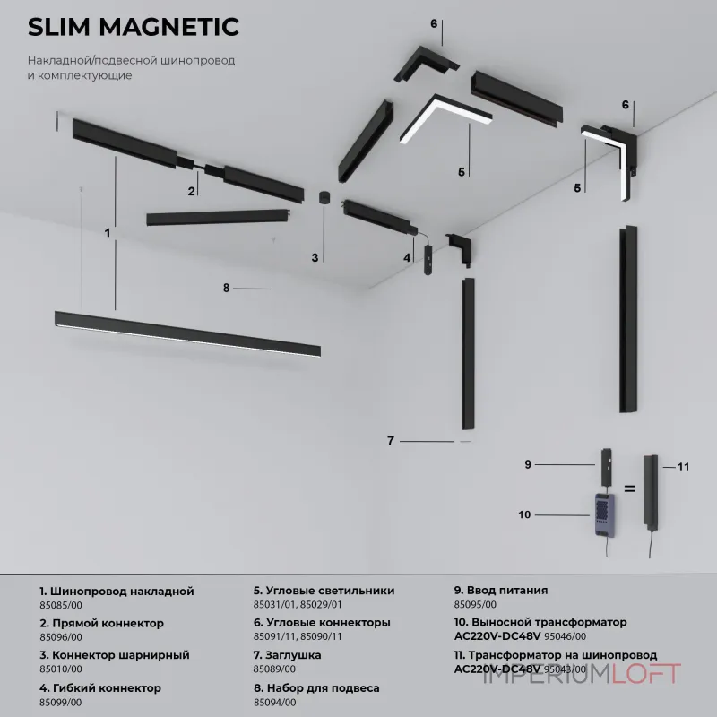 Набор для подвеса (2 шт) Elektrostandard Slim Magnetic a061243 от ImperiumLoft Набор для подвеса (2 шт) Elektrostandard Slim Magnetic a061243 от ImperiumLoft