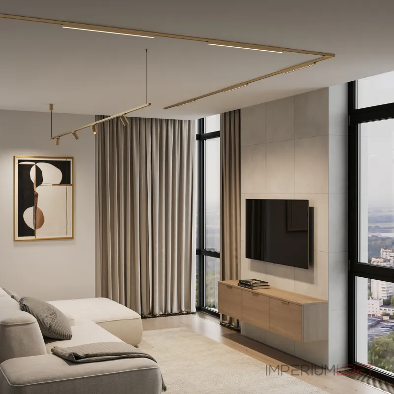 Шинопровод накладной титан Elektrostandard Line Magnetic Brass 2м 85227/00 от ImperiumLoft