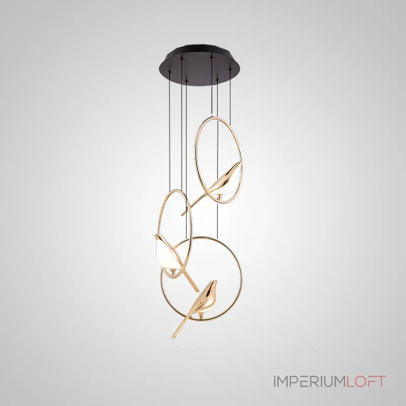 Подвесной светильник NOMI 3 gold black 3000К от ImperiumLoft