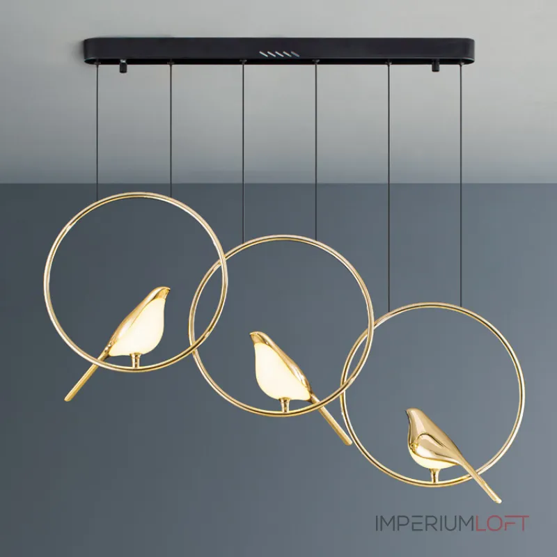 Подвесной светильник NOMI 3 gold black 3000К от ImperiumLoft