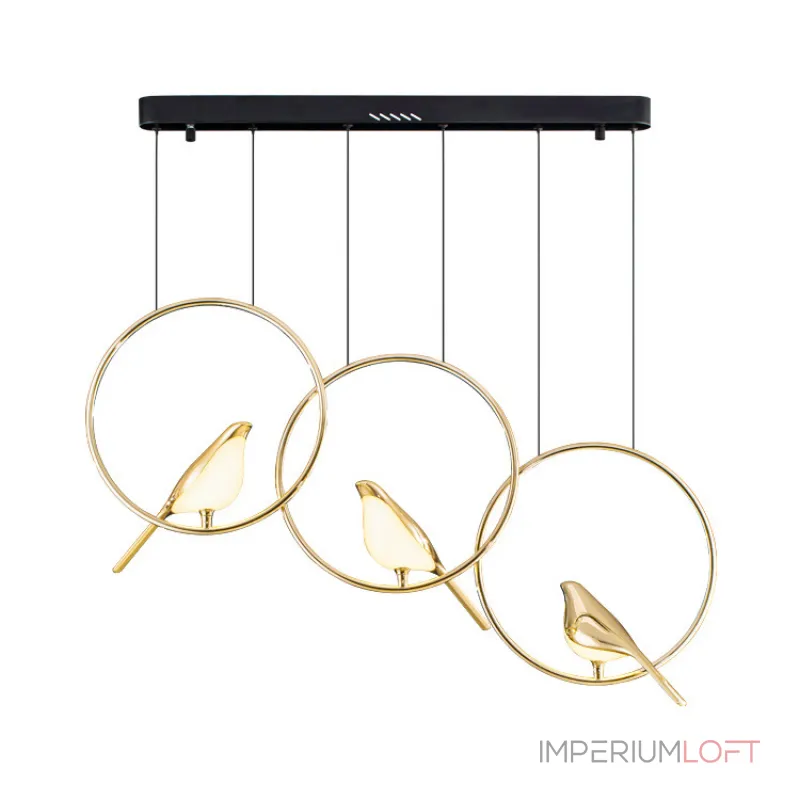 Подвесной светильник NOMI 3 gold black 3000К от ImperiumLoft