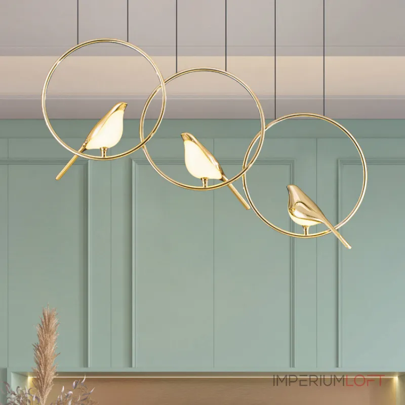 Подвесной светильник NOMI 3 gold black 3000К от ImperiumLoft