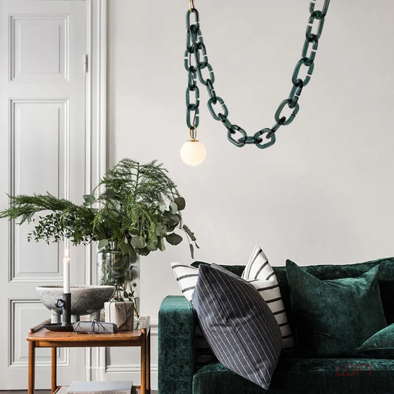 Подвесной светильник CHAIN 2 green от ImperiumLoft Подвесной светильник CHAIN 2 green от ImperiumLoft