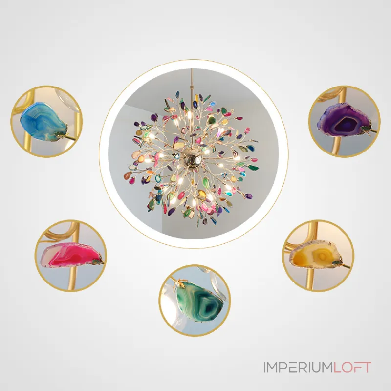 Люстра на штанге AGATE 8 L18 Blue