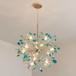 Люстра на штанге AGATE 8 L18 Blue