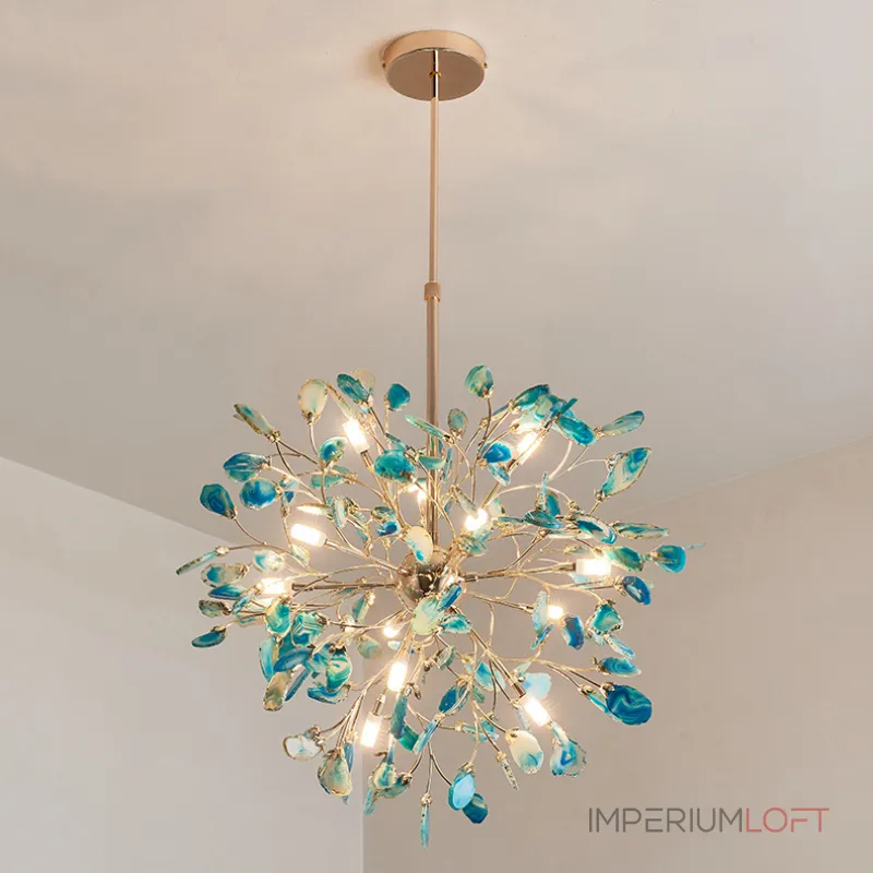 Люстра на штанге AGATE 8 L18 Blue