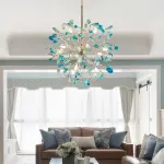 Люстра на штанге AGATE 8 L18 Blue