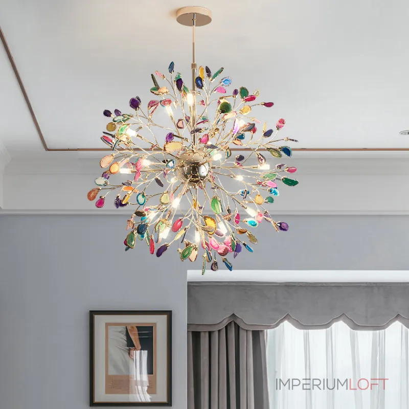 Люстра на штанге AGATE 8 L18 Blue