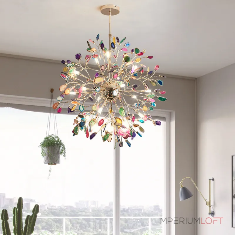 Люстра на штанге AGATE 8 L18 Blue