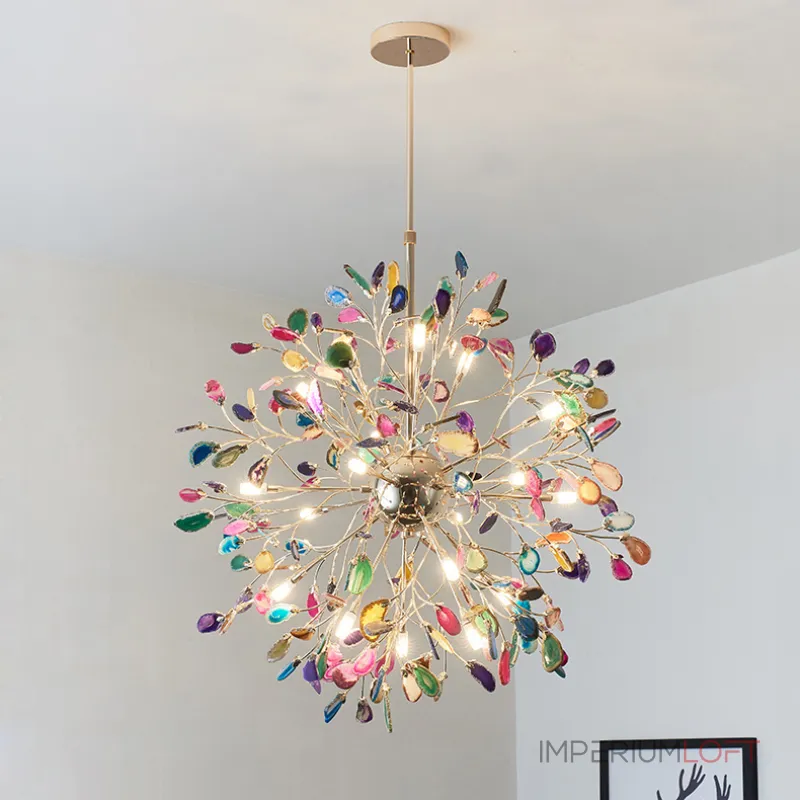 Люстра на штанге AGATE 8 L18 Blue