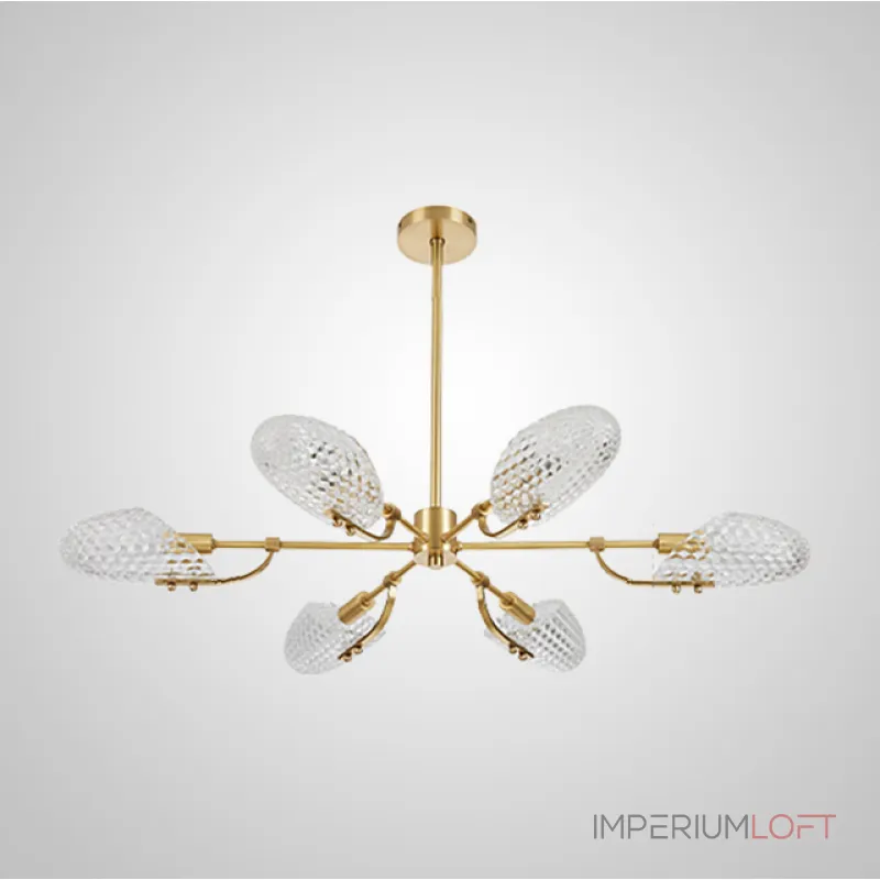 Люстра на штанге LORAINE L8 Brass Black Люстра на штанге LORAINE L8 Brass Black