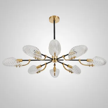 Люстра на штанге LORAINE L8 Brass Black Люстра на штанге LORAINE L8 Brass Black