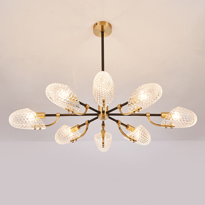 Люстра на штанге LORAINE L6 Brass