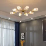 Люстра на штанге LORAINE L8 Brass Black