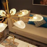 Люстра на штанге LORAINE L8 Brass Black