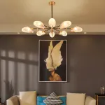 Люстра на штанге LORAINE L8 Brass Black