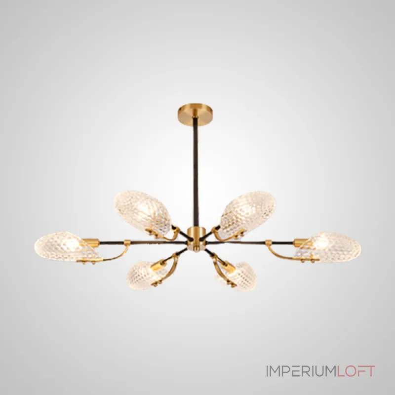 Люстра на штанге LORAINE L8 Brass Black Люстра на штанге LORAINE L8 Brass Black