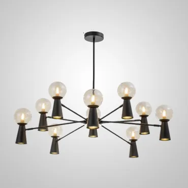 Люстра на штанге ABELINA L20 Black Amber