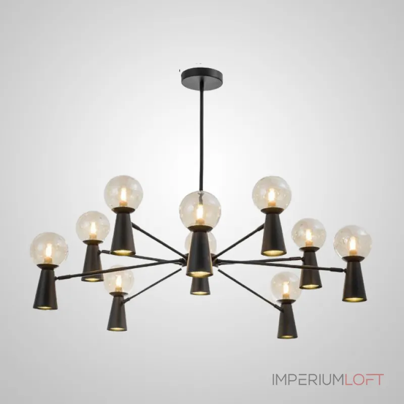 Люстра на штанге ABELINA L20 Black Grey