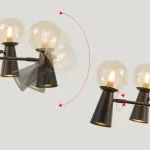 Люстра на штанге ABELINA L12 Black White