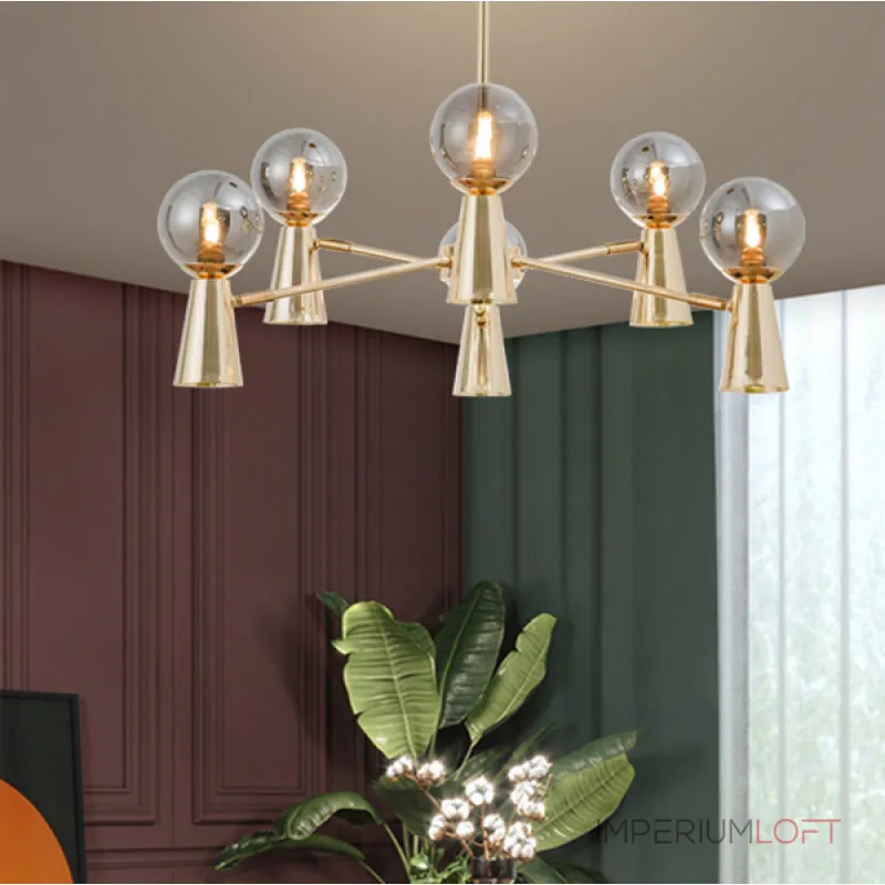 Люстра на штанге ABELINA L12 Black White Люстра на штанге ABELINA L12 Black White